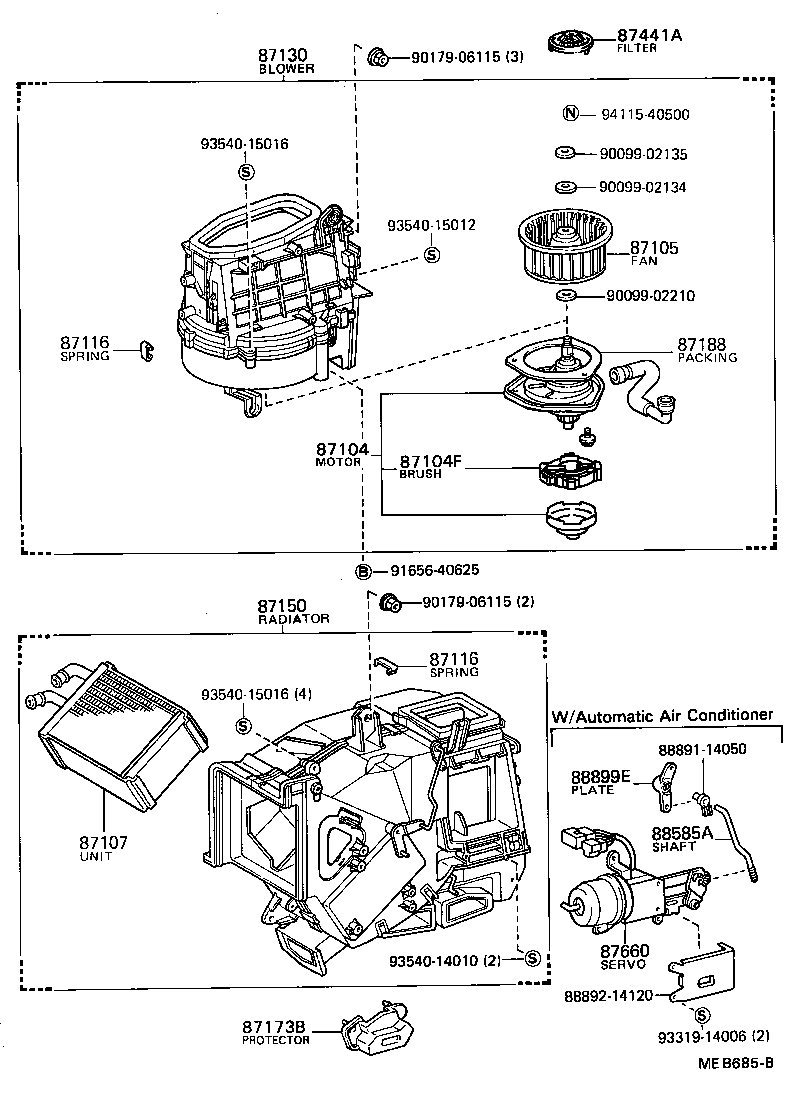 87107-20370 UNIT SUB-ASSY, HEATER RADIATOR product image