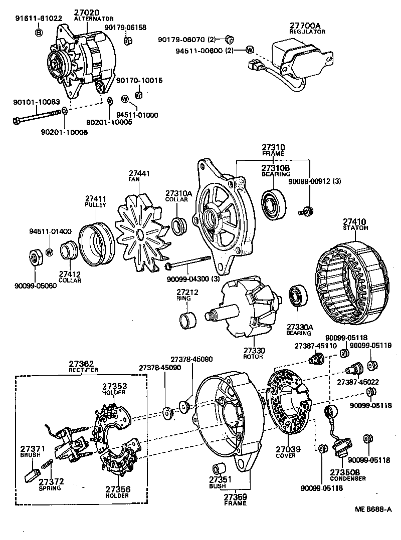 27039-17100 COVER, ALTERNATOR REAR END product image