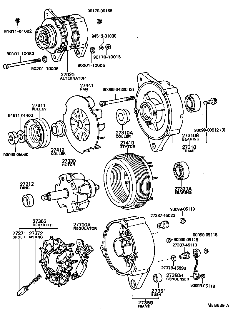 27039-17100 COVER, ALTERNATOR REAR END product image