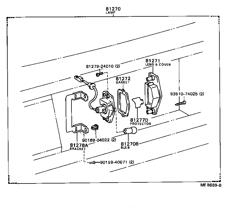 81270-39355 LAMP ASSY, LICENSE PLATE product image