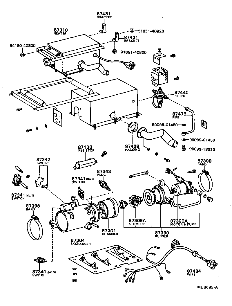 87107-90B02 UNIT SUB-ASSY, HEATER RADIATOR product image