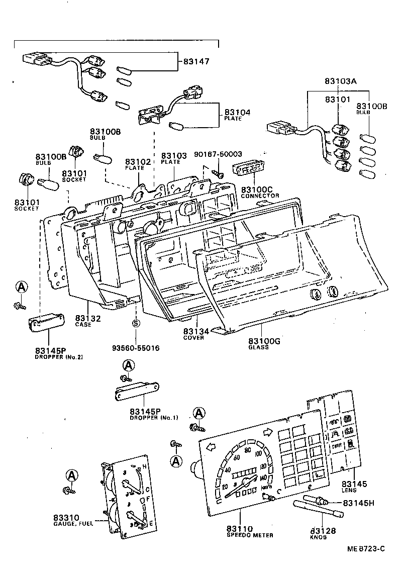 83132-90002 CASE, COMBINATION METER product image