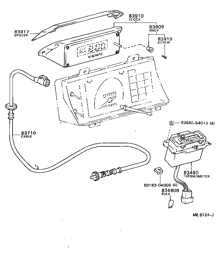 83132-90002 CASE, COMBINATION METER product image