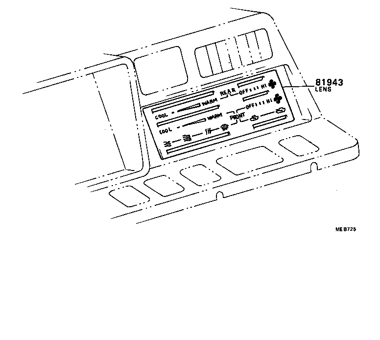 81943-90B02 LENS, HEATER CONTROL INDICATOR product image
