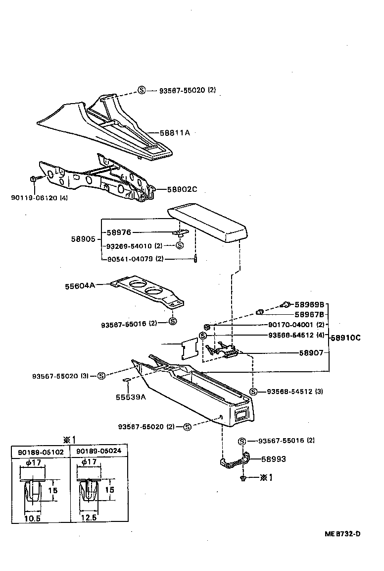 55604-24010 HOLDER SUB-ASSY, INSTRUMENT PANEL CUP product image
