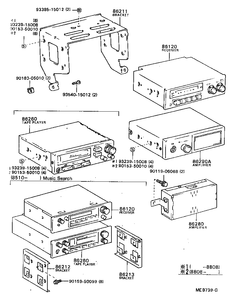 86201-90B00 BRACKET, RADIO, NO.1 product image