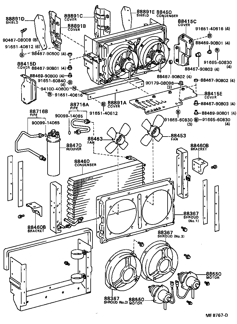 88715-90B06 PIPE, COOLER REFRIGERANT DISCHARGE, E product image