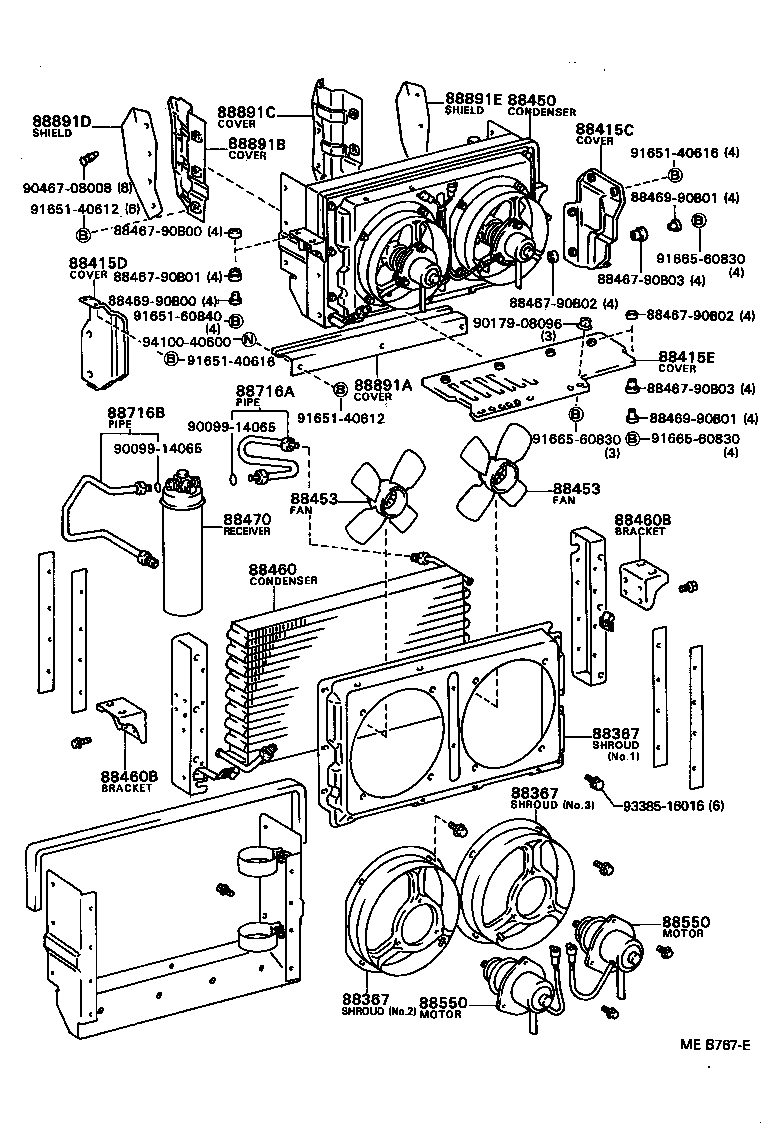 16361-13030 FAN, COOLING (FOR CONDENSER) product image