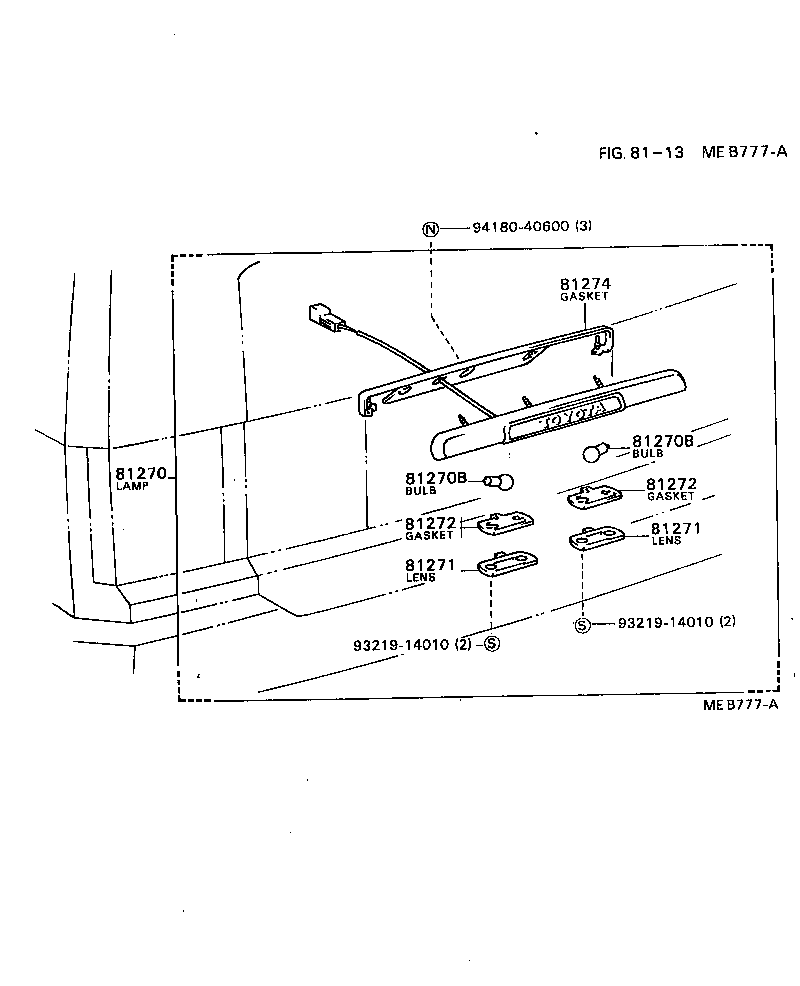 81270-39375 LAMP ASSY, LICENSE PLATE product image