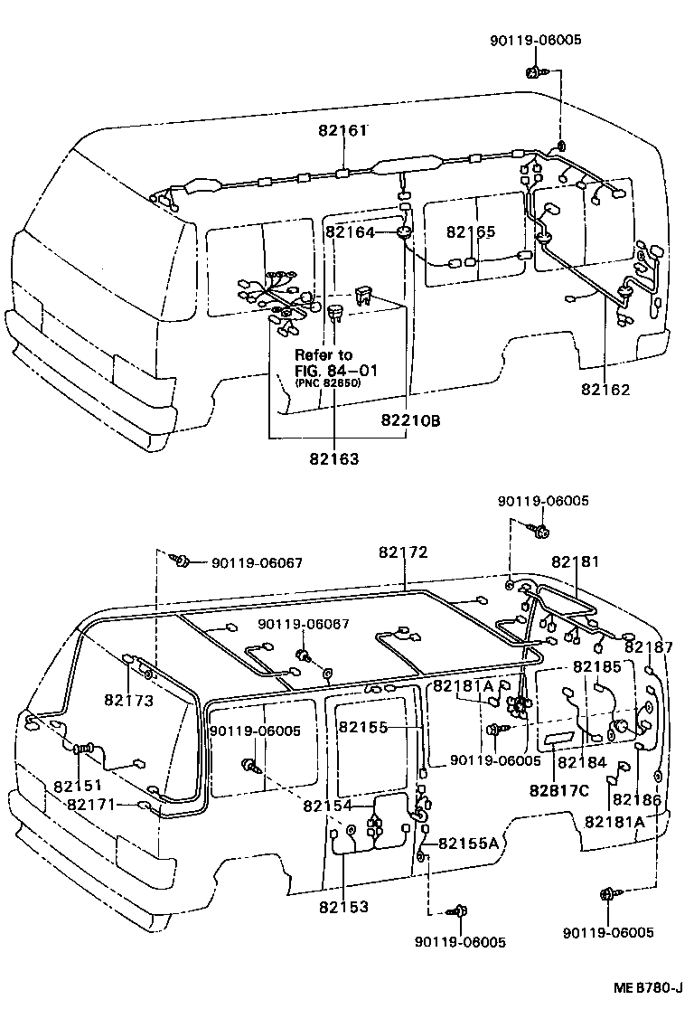 82807-90B06 PROTECTOR, WIRING HARNESS, NO.2 product image