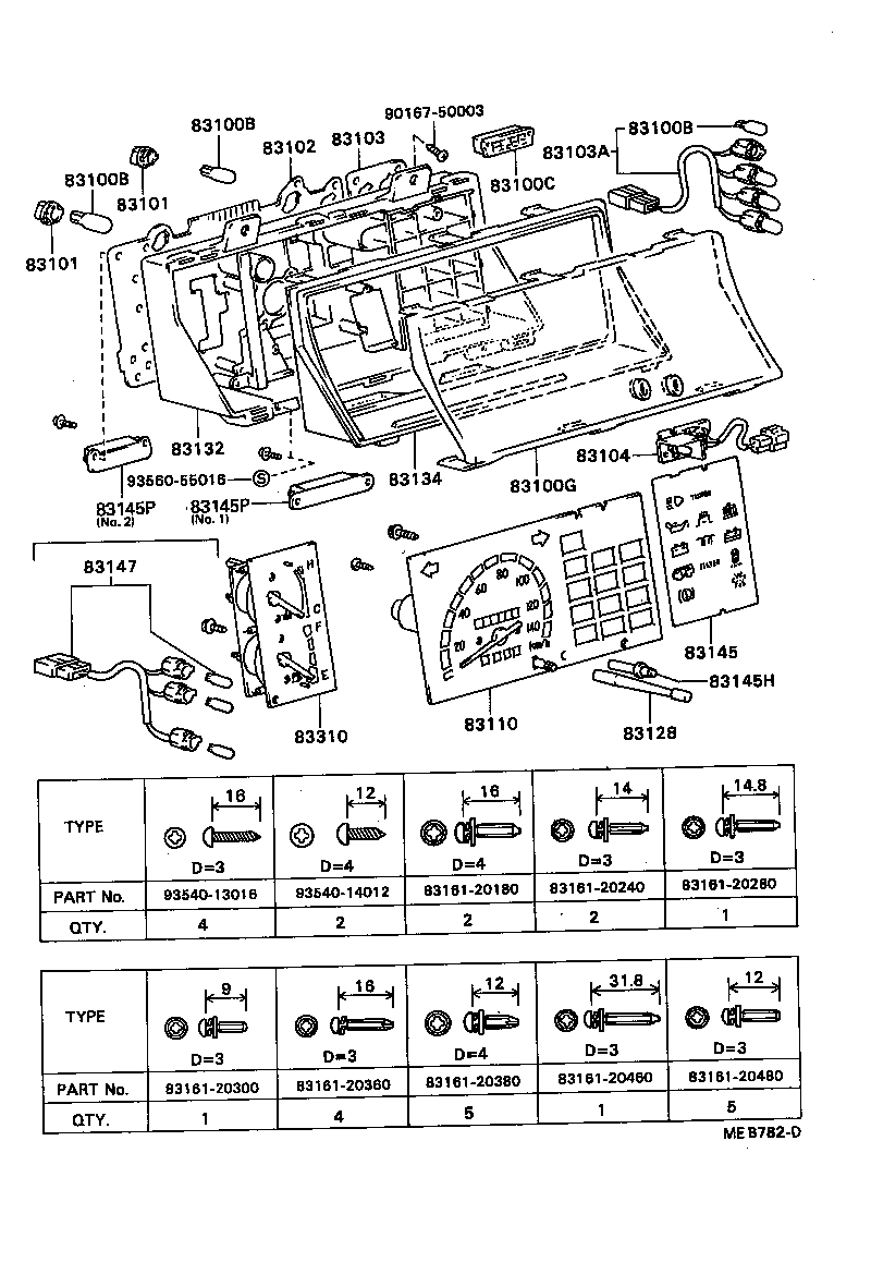 83132-90B02 CASE, COMBINATION METER product image