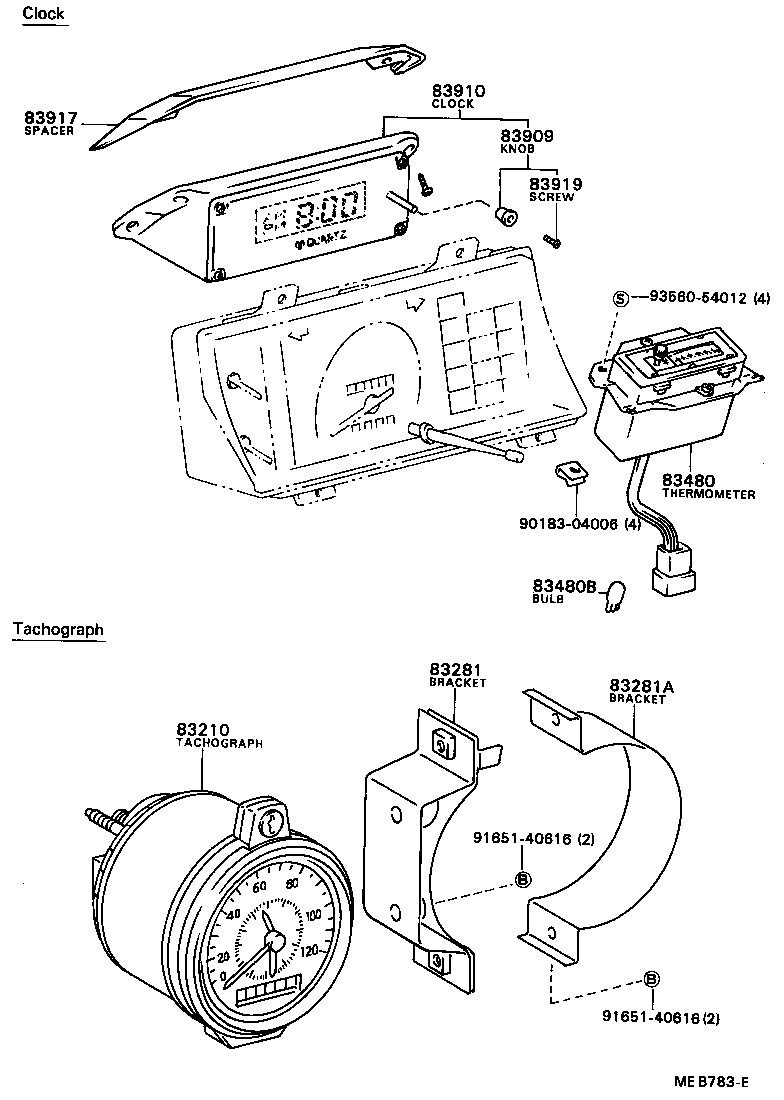 83132-90B02 CASE, COMBINATION METER product image