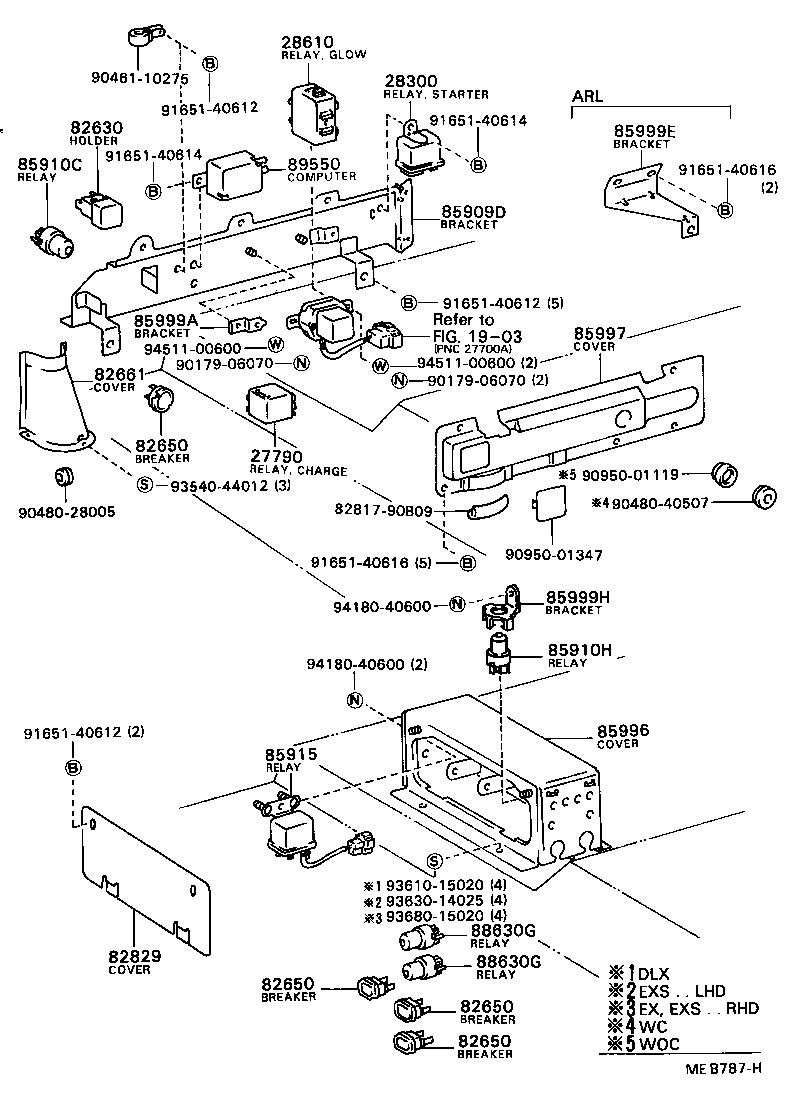 28610-17040 RELAY ASSY, GLOW PLUG product image