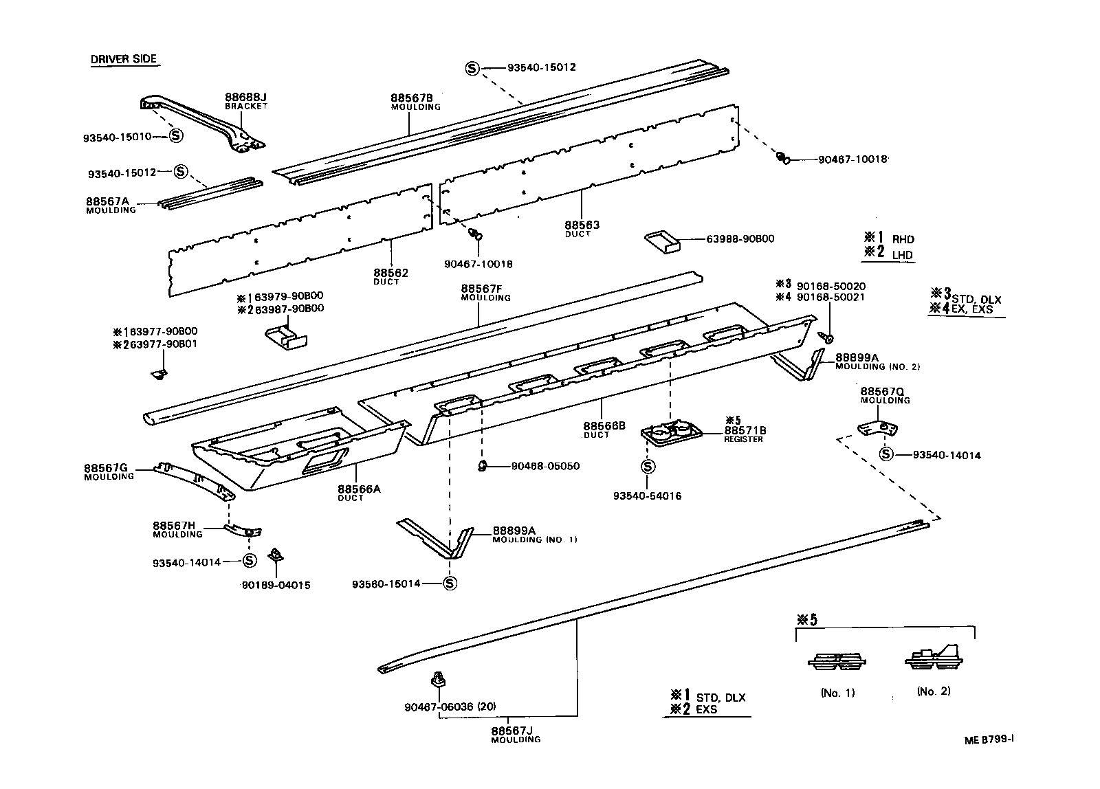 55908-90B40 CABLE SUB-ASSY, AIR INLET DAMPER CONTROL product image