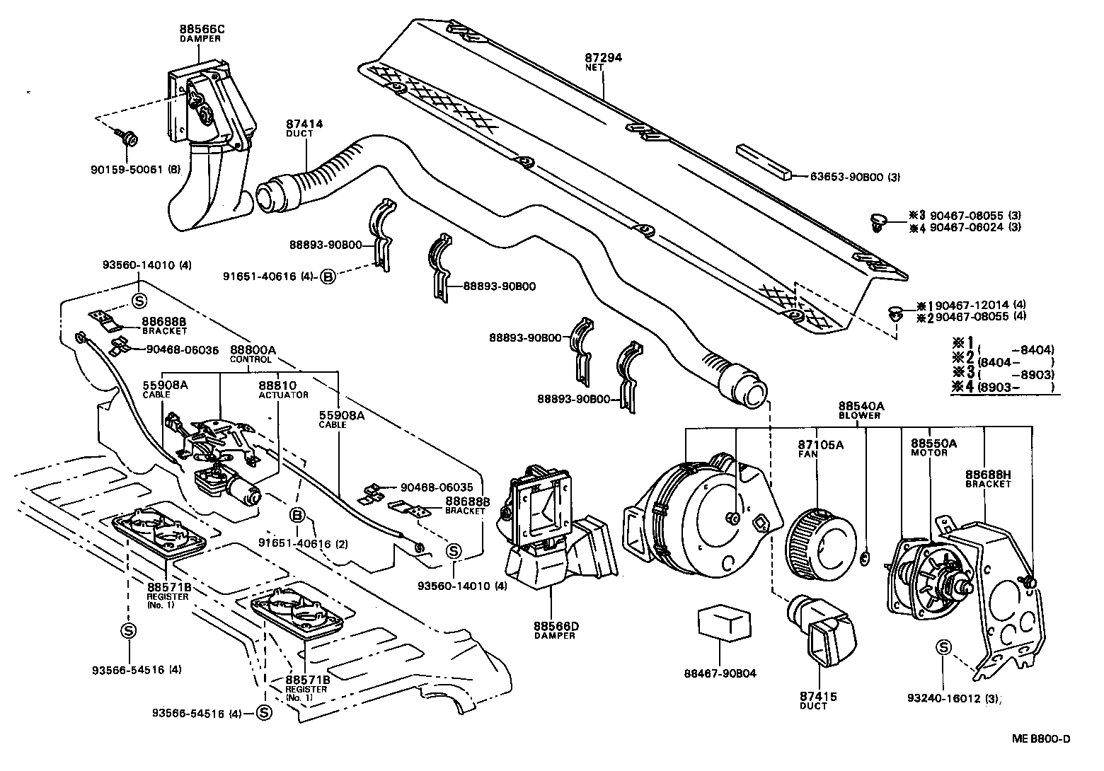 55908-90B40 CABLE SUB-ASSY, AIR INLET DAMPER CONTROL product image