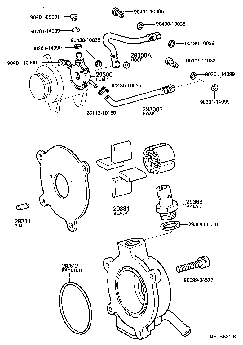 90923-02100 HOSE, VACUUM PUMP OIL INLET product image