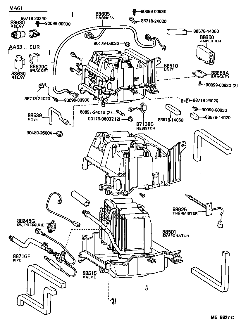 88605-14710 HARNESS SUB-ASSY, COOLER WIRING, NO.1 product image