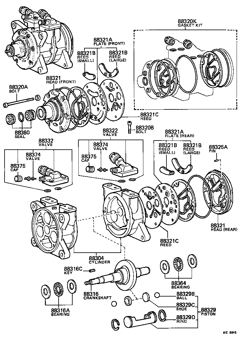 88434-20150 BRACKET, COMPRESSOR MOUNTING, NO.2 product image