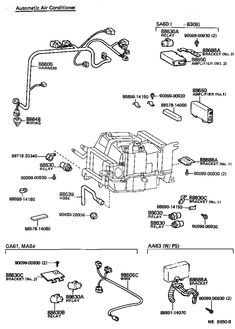 88605-14760 HARNESS SUB-ASSY, COOLER WIRING, NO.1 product image