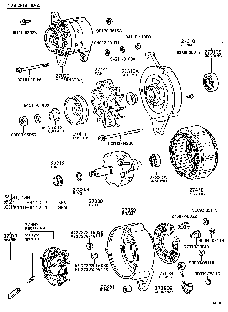 27020-31160 ALTERNATOR ASSY product image