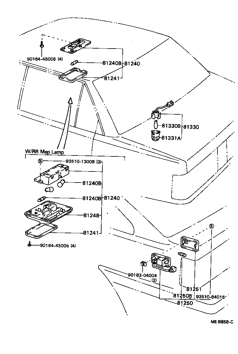 81240-32010-03 LAMP ASSY, ROOM, NO.1 product image