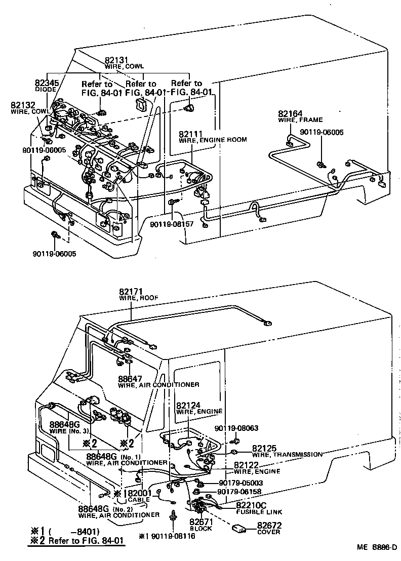 82124-90D00 WIRE, ENGINE, NO.4 product image
