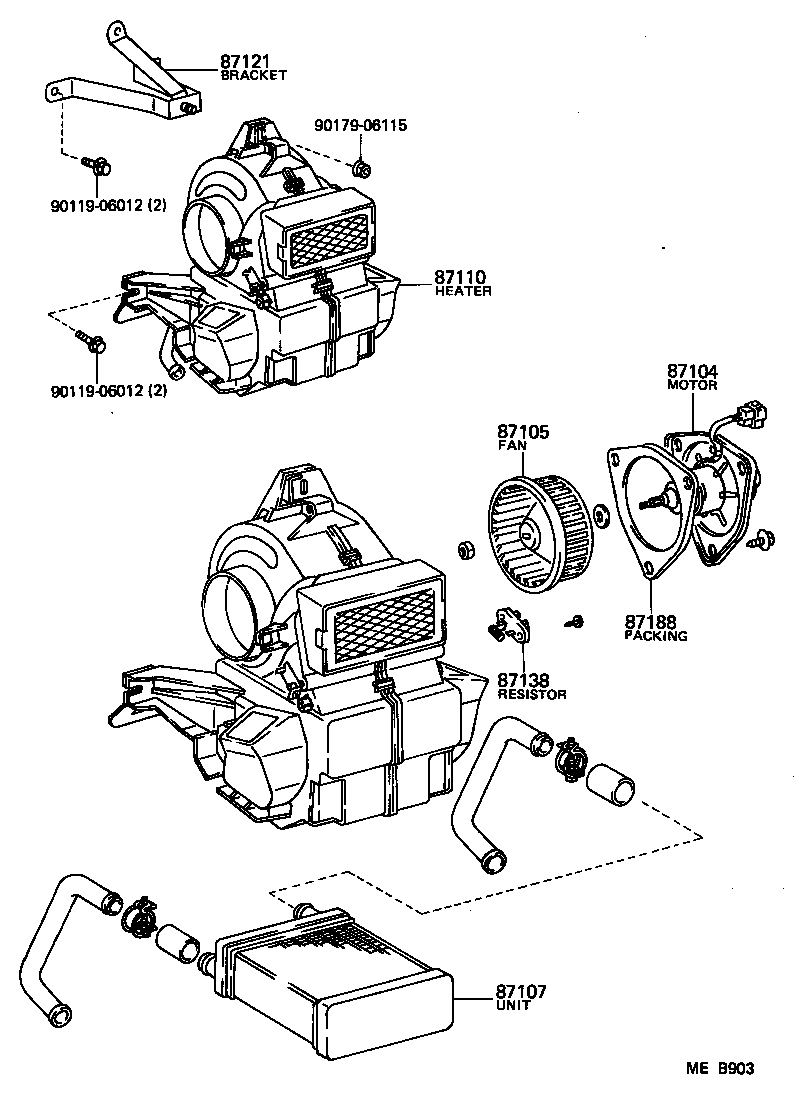 87101-90D00 BRACKET, HEATER, FRONT RH product image
