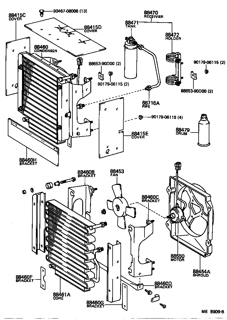 88409-90D01 BRACKET, COOLER CONDENSER, NO.2 product image
