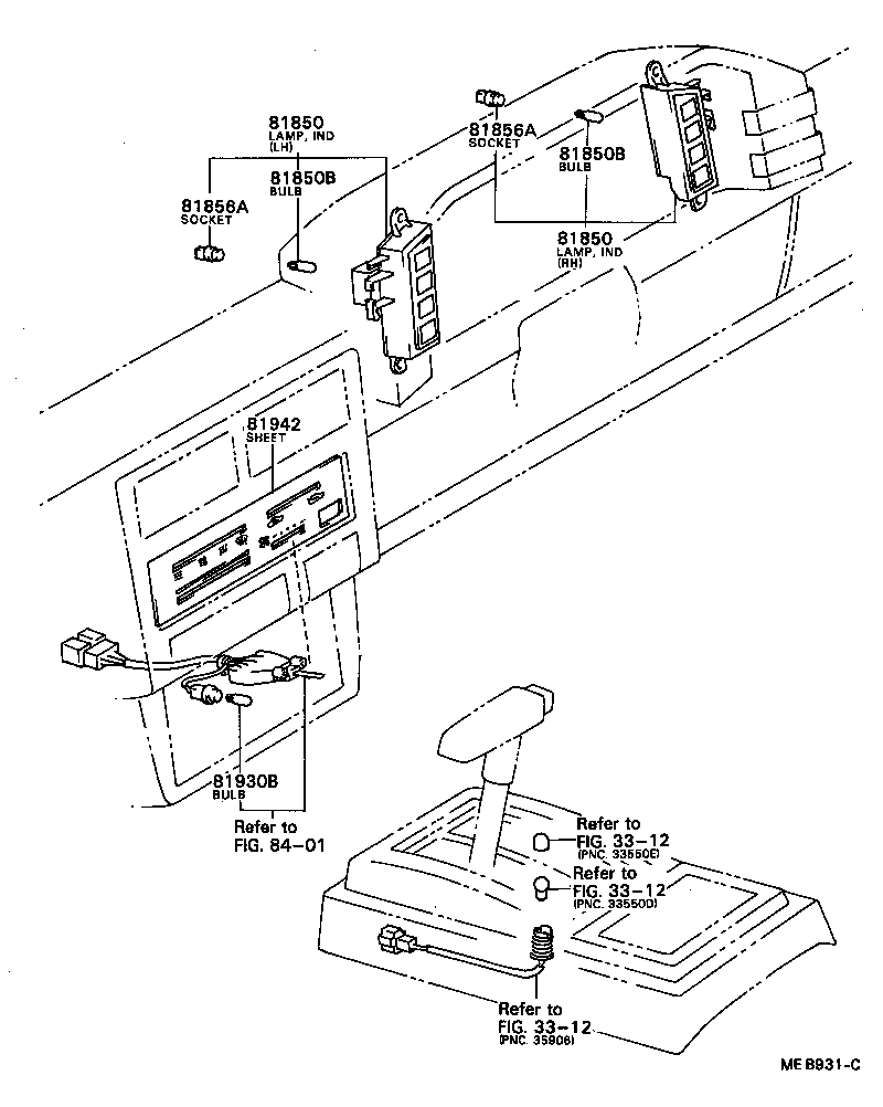 81850-16220 LAMP ASSY, INDICATOR product image