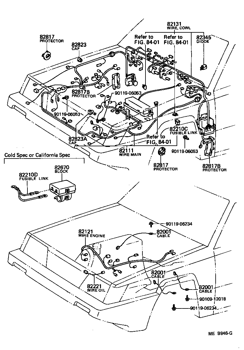Toyota 82161-16260 WIRE, FLOOR