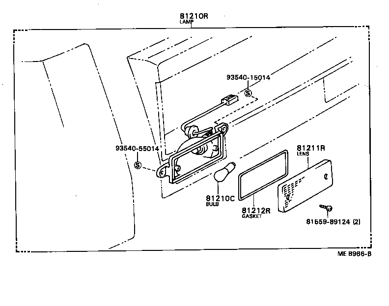 81211-16010 LENS, REAR FOG LAMP product image