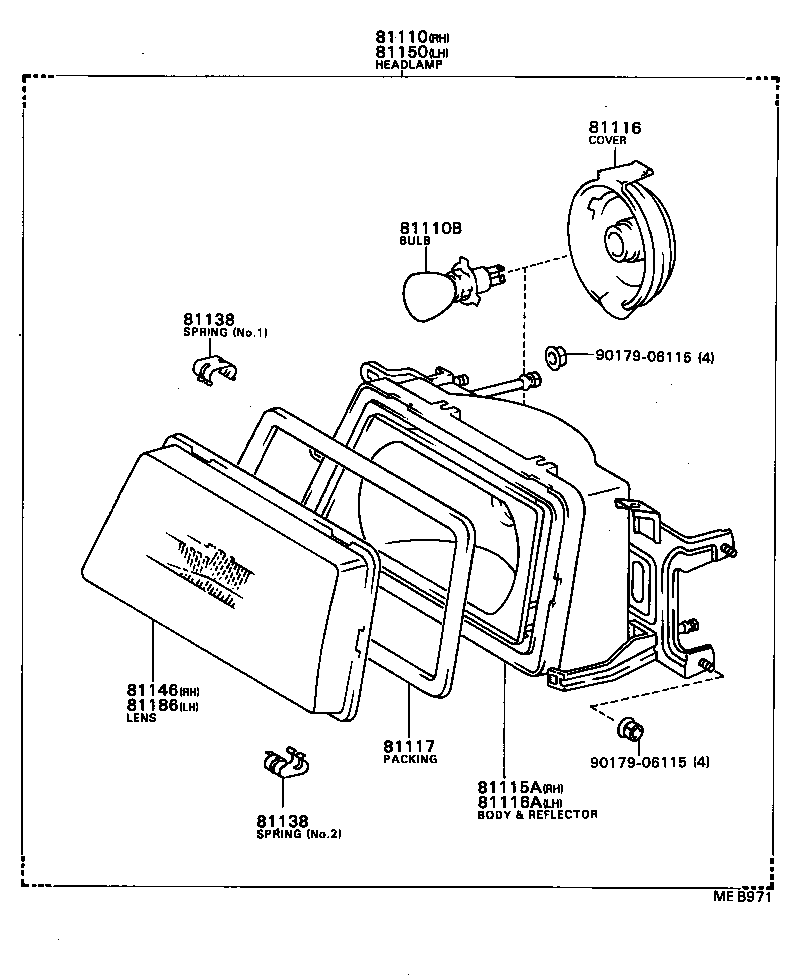 81135-32011 UNIT ASSY, HEADLAMP, RH product image