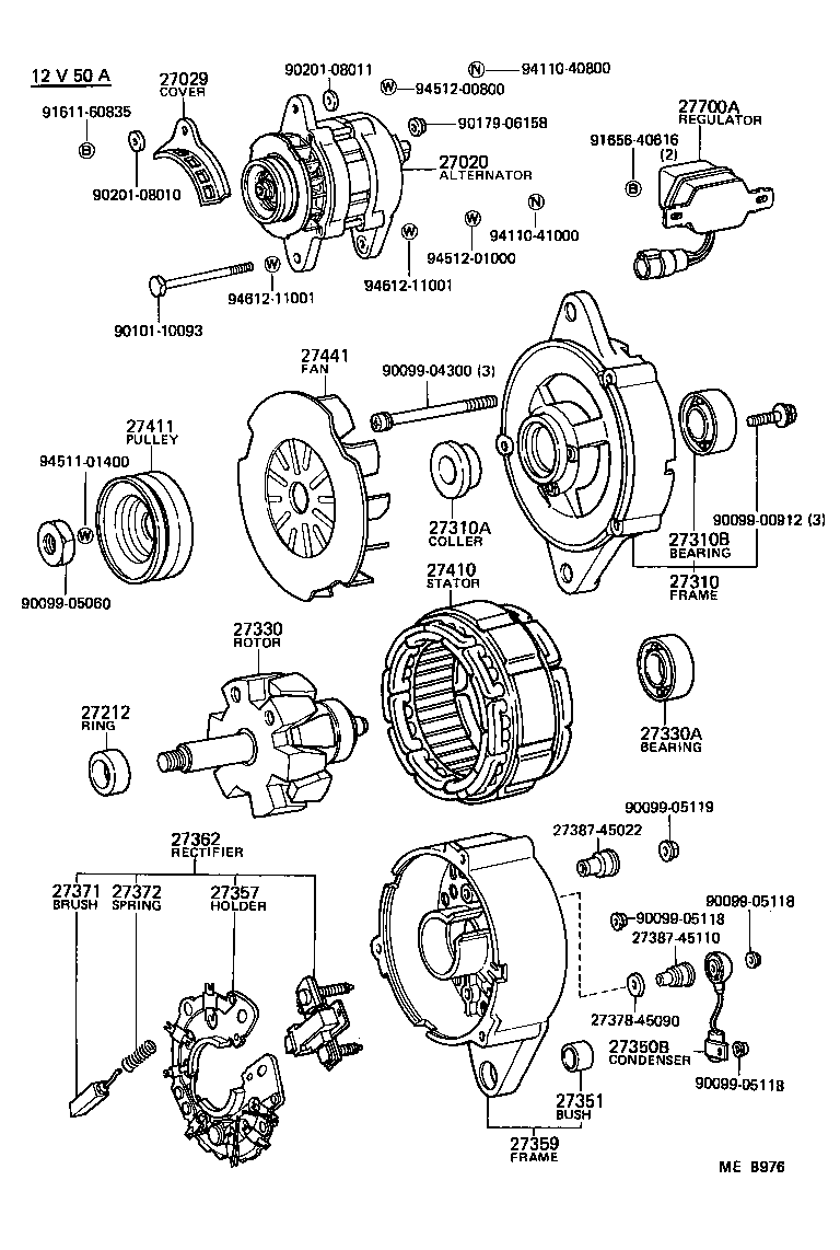 27020-26102 ALTERNATOR ASSY product image