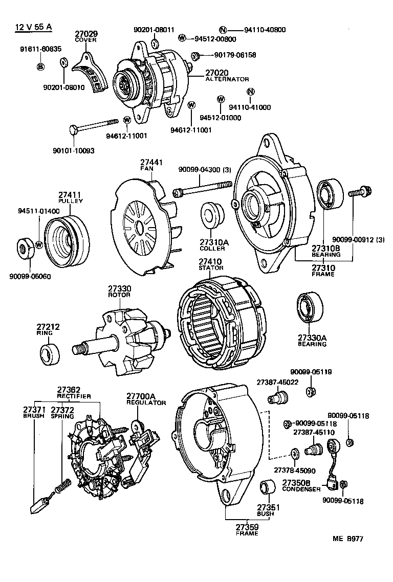 27020-26102 ALTERNATOR ASSY product image