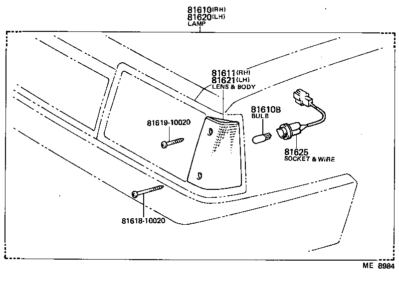 81611-10030 LENS, PARKING & CLEARANCE LAMP, RH product image