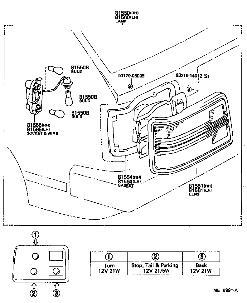 81551-10170 LENS, REAR COMBINATION LAMP, RH product image