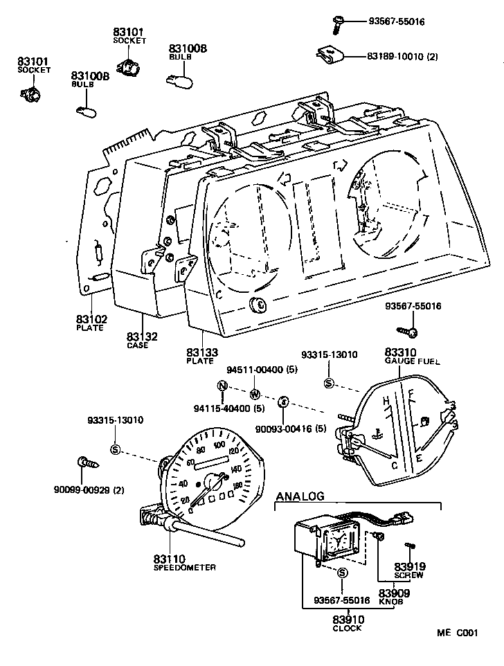 83132-10130 CASE, COMBINATION METER product image