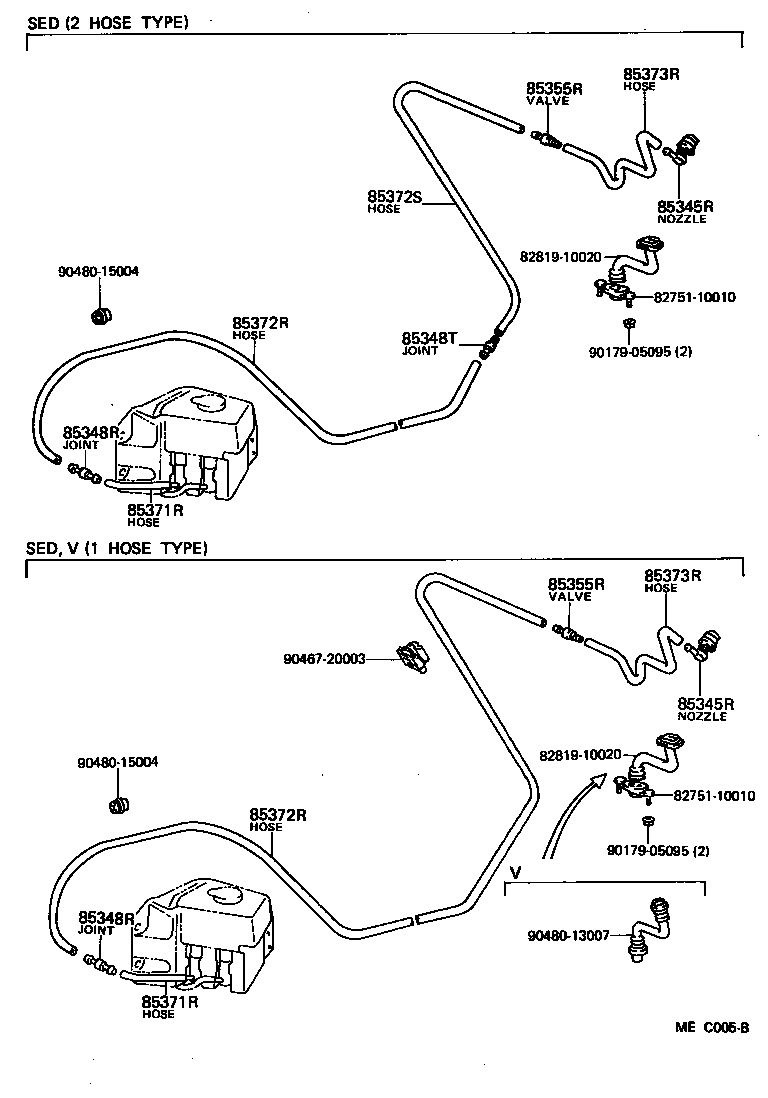 90446-06002 HOSE, REAR WASHER (FROM JOINT TO JOINT), NO.4 product image