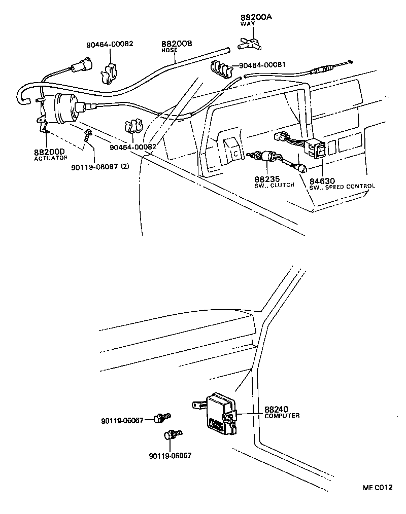 88200-22100 ACTUATOR ASSY, CRUISE CONTROL product image