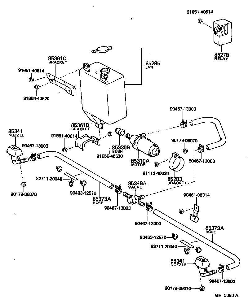85361-10080 HOLDER ASSY, HEADLAMP CLEANER WASHER JAR product image