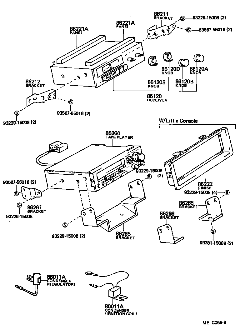 86011-10180 RADIO & SETTING PARTS SET product image