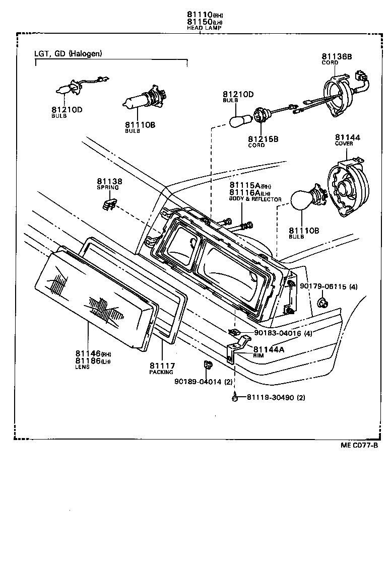 81150-80098 HEADLAMP ASSY, LH product image