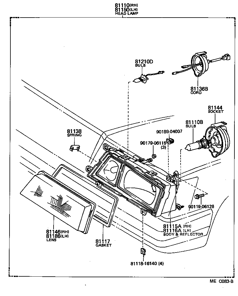 81110-80239 HEADLAMP ASSY, RH product image