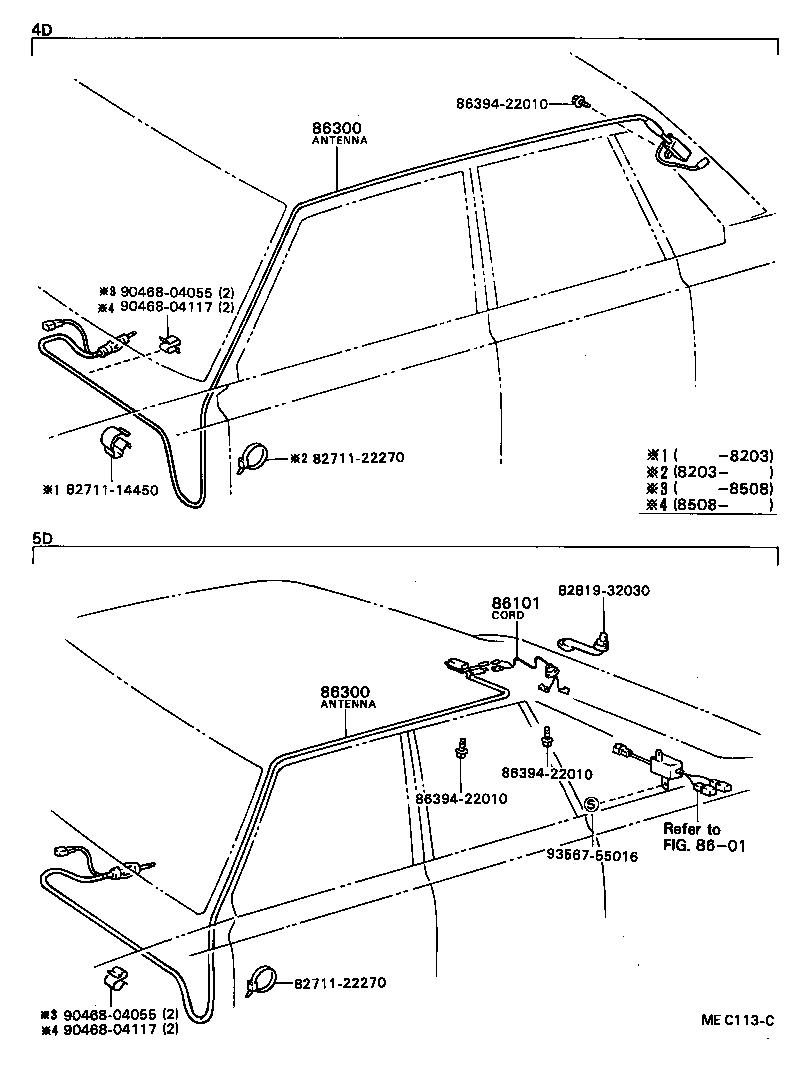 86300-32020 ANTENNA ASSY, W/HOLDER product image