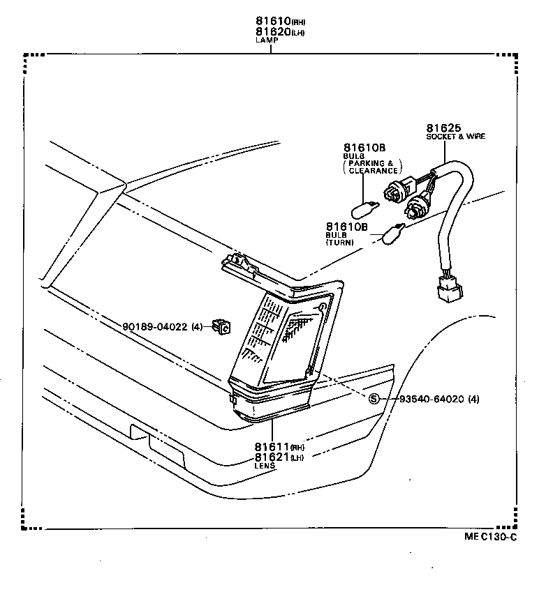 81610-29335 LAMP ASSY, PARKING & CLEARANCE, RH product image