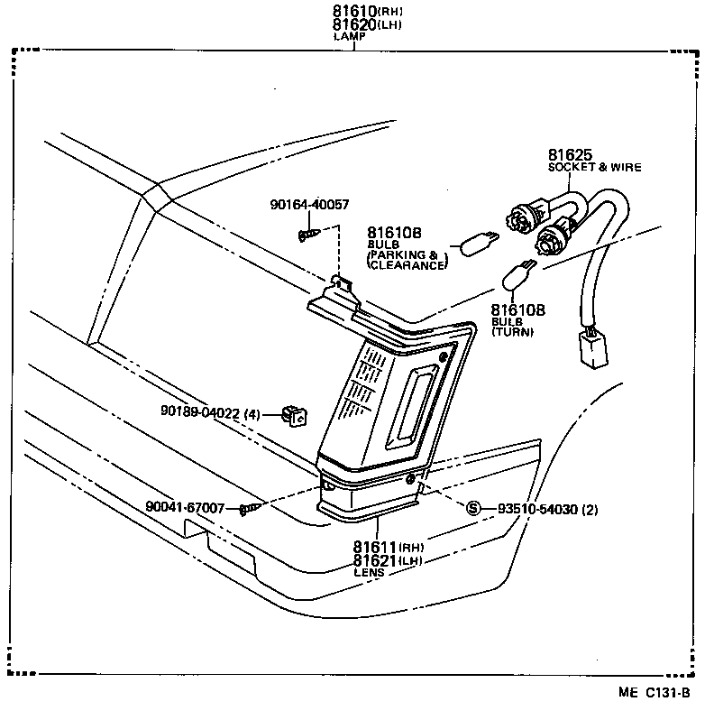 81611-95801 LENS, PARKING & CLEARANCE LAMP, RH product image