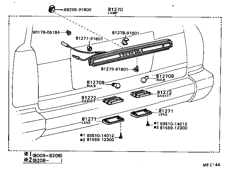 81270-29615 LAMP ASSY, LICENSE PLATE product image