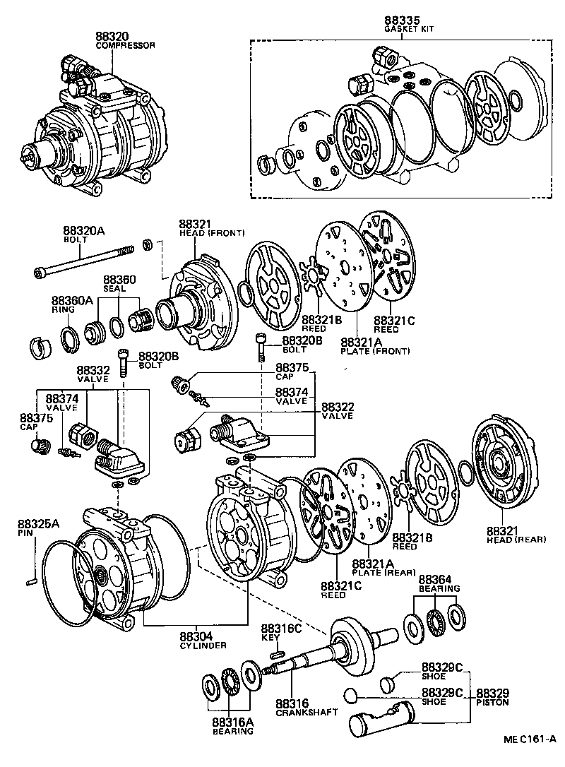 88688-12040 BRACKET, COMPRESSOR MOUNTING, NO.2 product image