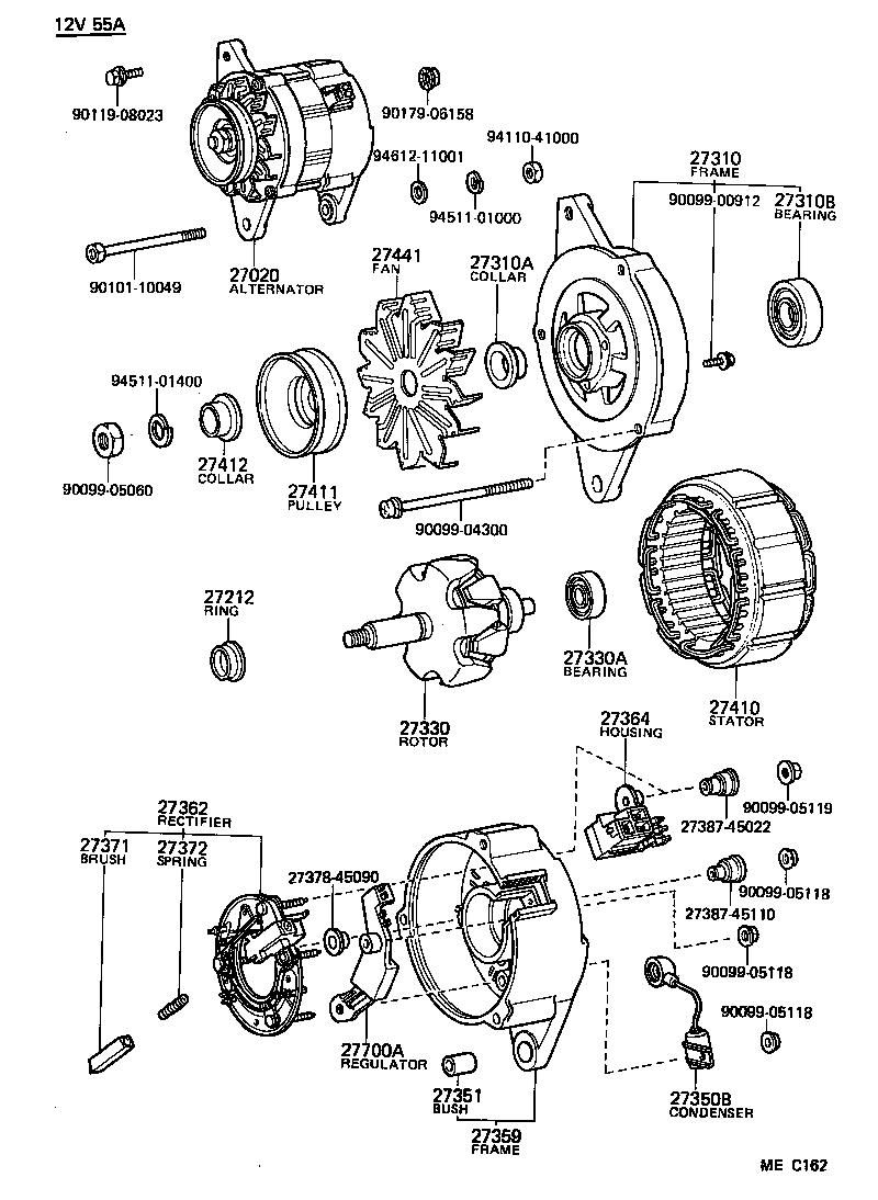 27020-13022 ALTERNATOR ASSY product image