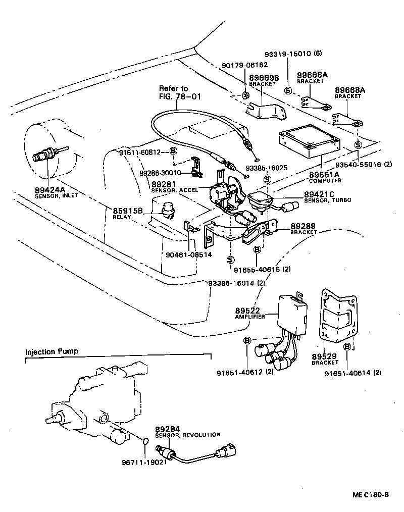 89424-30010 SENSOR, INLET AIR TEMPERATURE (FOR DIESEL TURBO) product image
